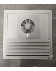 ALÜPAN BEYAZ 120'lik FANLI ALÜMİNYUM MENFEZ BANYO WC HAVALANDIRMA PANJUR